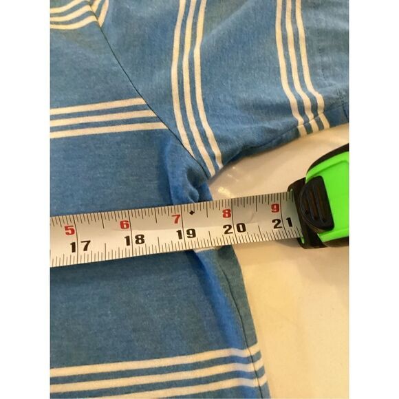Patagonia Mens Striped Polo Sz M Blue White 100% Organic Cotton - Picture 7 of 8